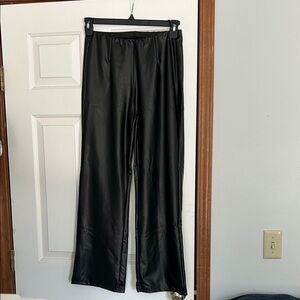 SHEIN Black Faux Leather Pants
